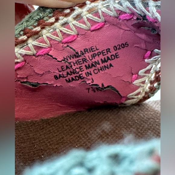 vintage 90s Y2K nine west mariela Stitch boho stiletto heeled sandals Shoes - Picture 10 of 10